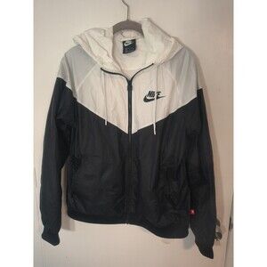 Nike Sportswear Windrunner White/Black Windbreaker Jacket Size Medium